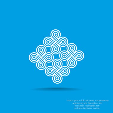 Eğrisi simetrik şekiller desen