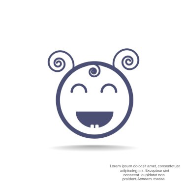 Mutlu bir çocuk yüzü doodle