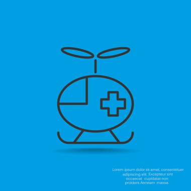 Basit helikopter web simgesi