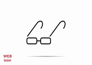 Basit dikdörtgen gözlük simgesi