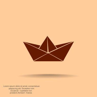 Kağıt gemi simpe web simgesi
