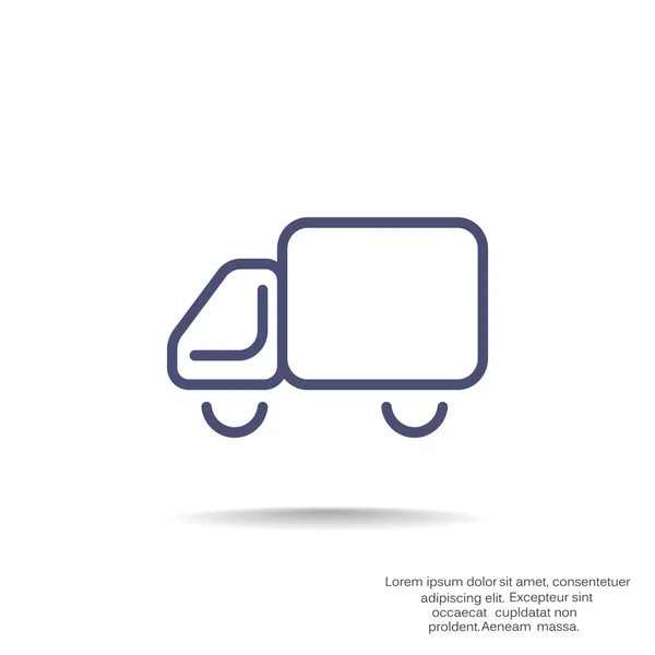 Basit kamyon web simgesi — Stok Vektör