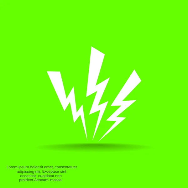 Three lightnings web icon — Stock Vector