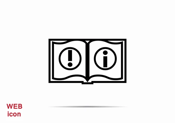 Ícone de livro aberto, conceito de instrução —  Vetores de Stock