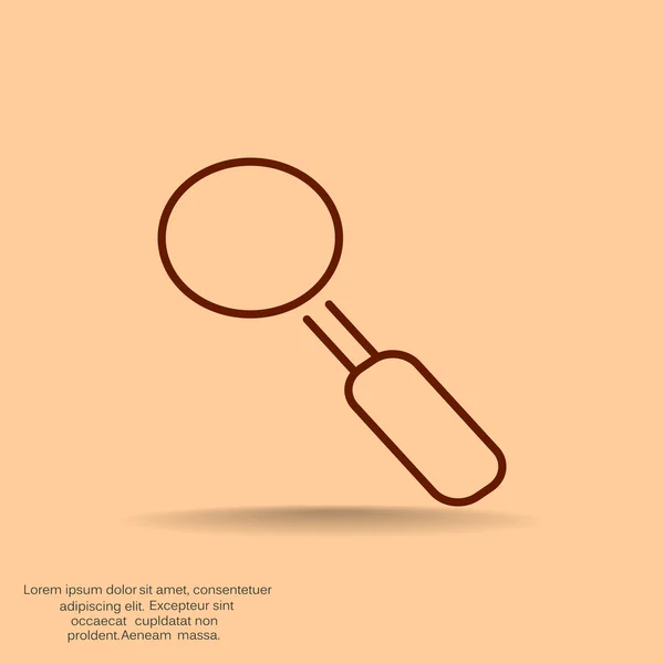 Icono de lupa simple — Archivo Imágenes Vectoriales
