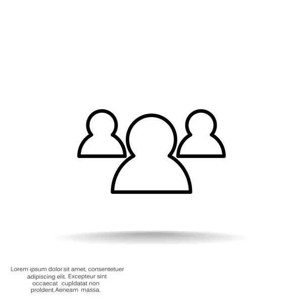 Group of people simple web icon — Stock Vector