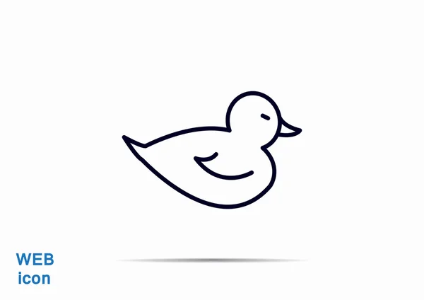 Jouet canard contour icône web — Image vectorielle