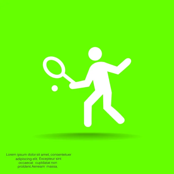 Silhouette du joueur de tennis — Image vectorielle