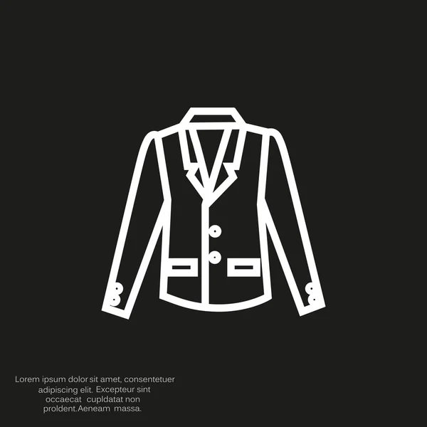 Płaska ikona kurtki — Wektor stockowy