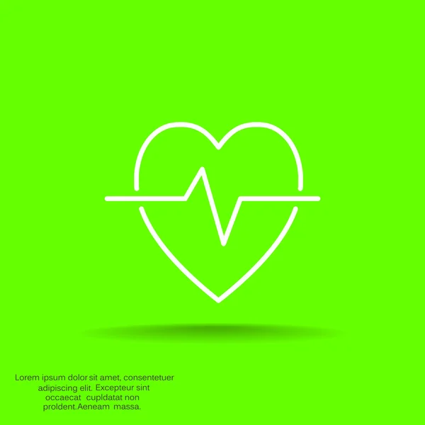 Simbolo di cardiologia icona semplice — Vettoriale Stock