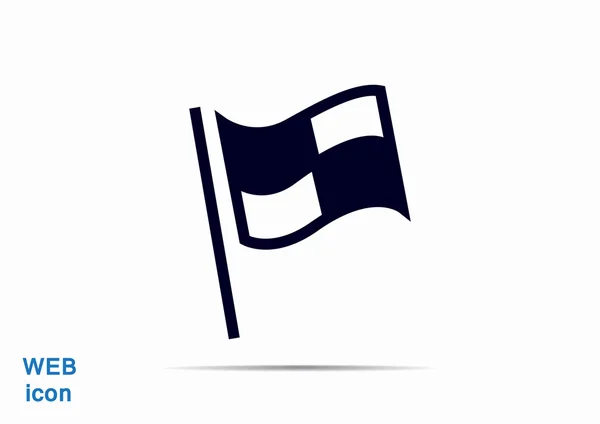Wykończenie ikonę flagi — Wektor stockowy