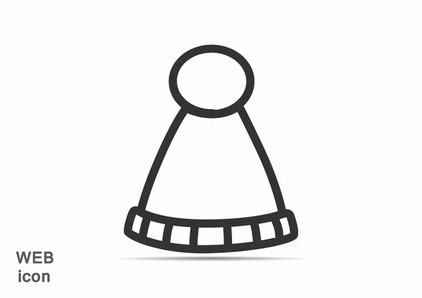 Sombrero de invierno icono web — Archivo Imágenes Vectoriales