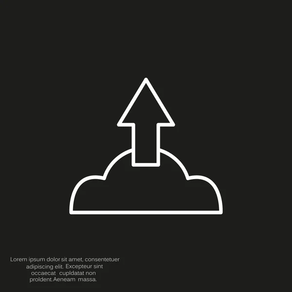 Bulut dosya karşıya yükleme simgesi — Stok Vektör