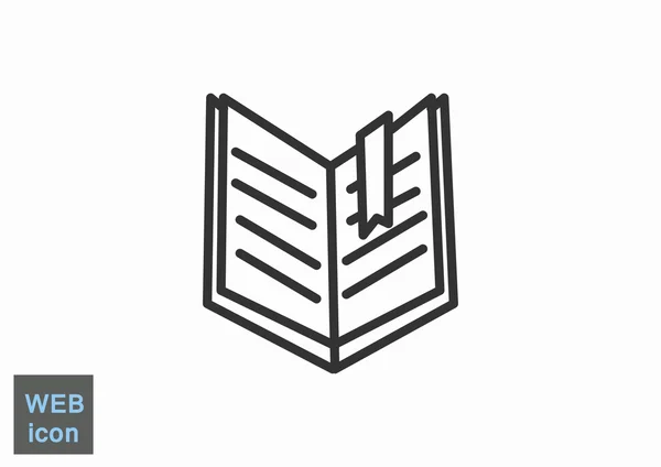 Libro abierto icono web — Vector de stock