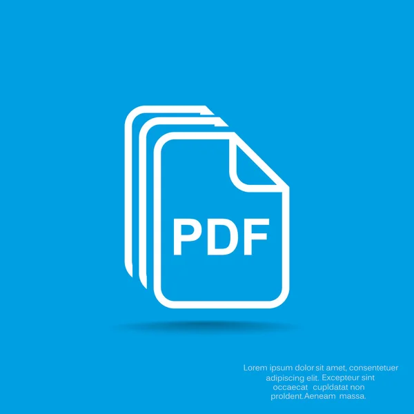 Arquivos PDF ícone web simples — Vetor de Stock