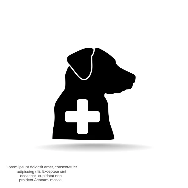 Köpek veteriner simgesi — Stok Vektör