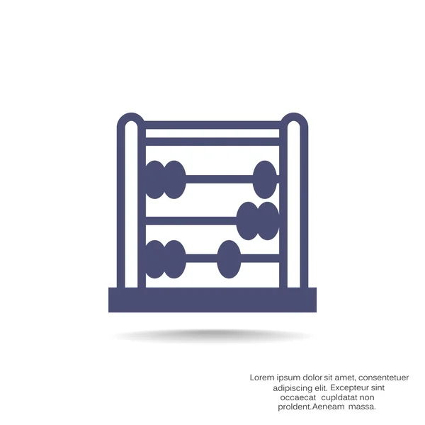 Abacus számítás lapos ikon — Stock Vector