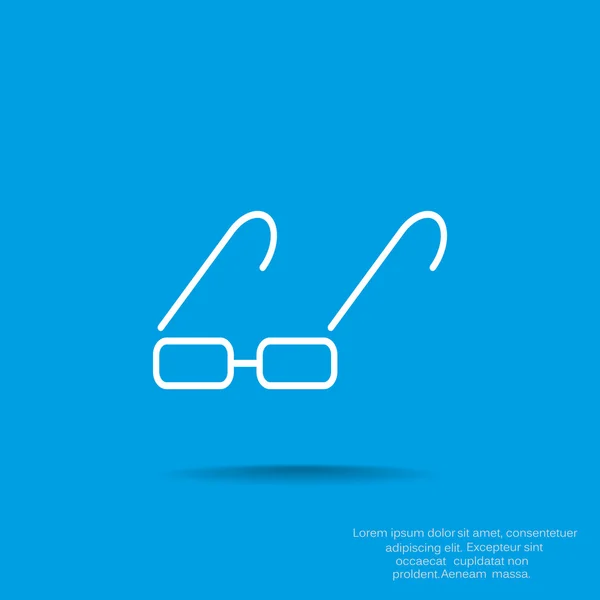 Rectangular spectacles simple icon — Stock Vector