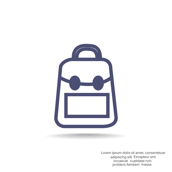 Silhouette of school backpack — Stock Vector