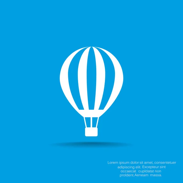 Ballon aerostat web pictogram — Stockvector