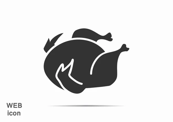 Ikona webové pečené kuře — Stockový vektor