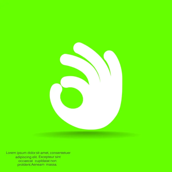 Ok gesture web icon — Stock Vector