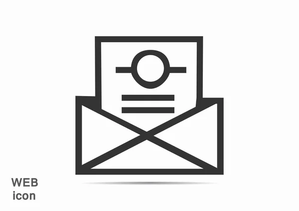 Platte e-mailpictogram — Stockvector