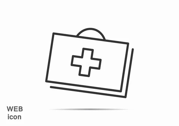 Caso médico icono web — Vector de stock