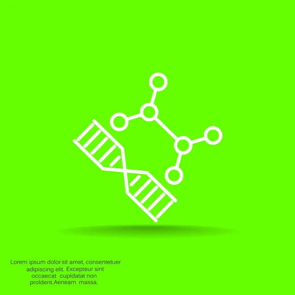 Ícone web de genética de DNA —  Vetores de Stock