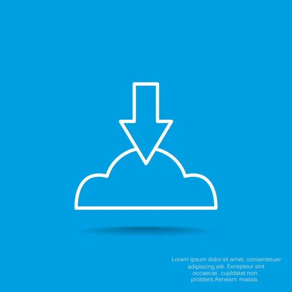 Σύννεφο αρχείο upload σύμβολο — Διανυσματικό Αρχείο