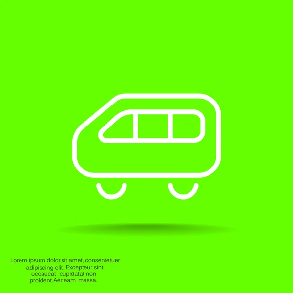 Sencillo icono web bus — Vector de stock