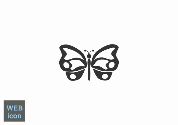 Ikona webové jednoduché motýl — Stockový vektor