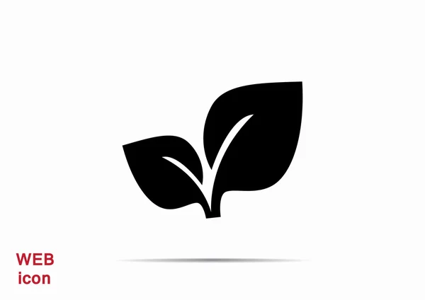잎 간단한 유기 개념 — 스톡 벡터