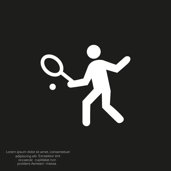 Silueta del tenista — Archivo Imágenes Vectoriales