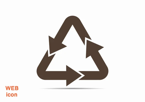 Waste recycling symbol with arrows — Stock Vector