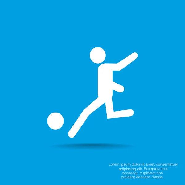 Silhouette de joueur de football — Image vectorielle