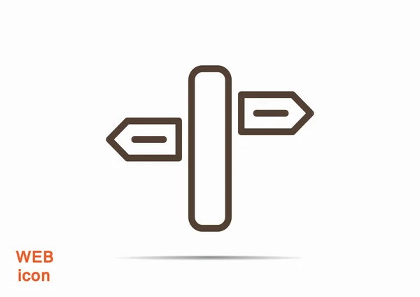 Signpost icono web — Vector de stock