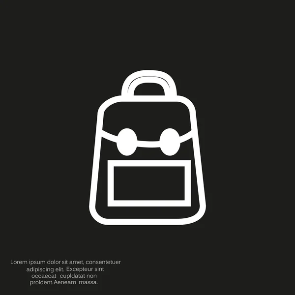 Silhouette of school backpack — Stock Vector