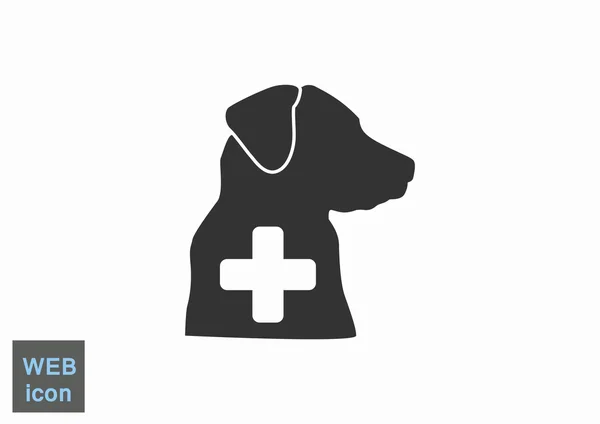 Hond veterinaire pictogram — Stockvector