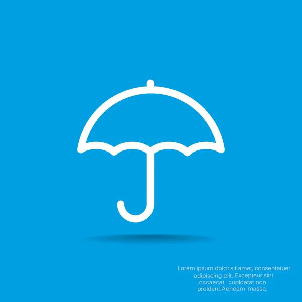 Simple outline umbrella web icon — Stock Vector