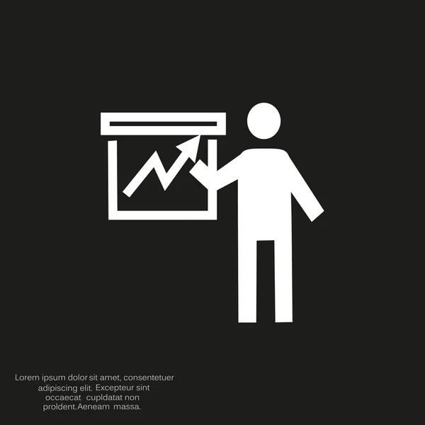 Presentatie teken pictogram — Stockvector