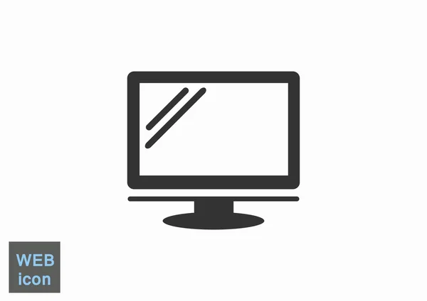 Blank monitor screen web icon — Stock Vector