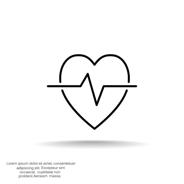 Symbole cardiologie icône simple — Image vectorielle