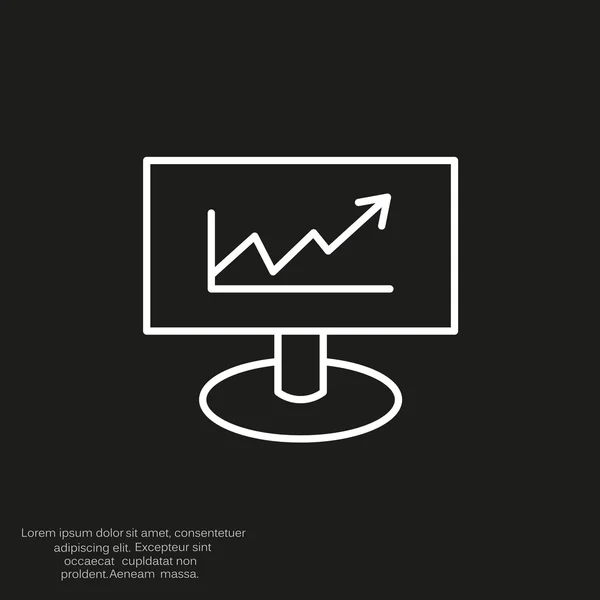 Grafik web simgesi ile izlemek — Stok Vektör