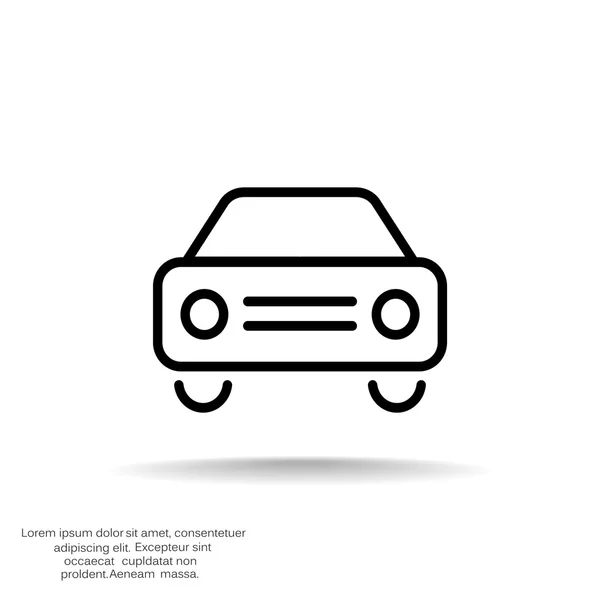 Icono web de coche simple — Vector de stock