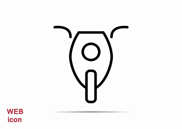 Motocykl prosty tkanina ikona — Wektor stockowy