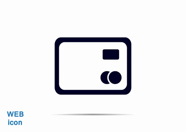 Carta di plastica semplice icona web — Vettoriale Stock