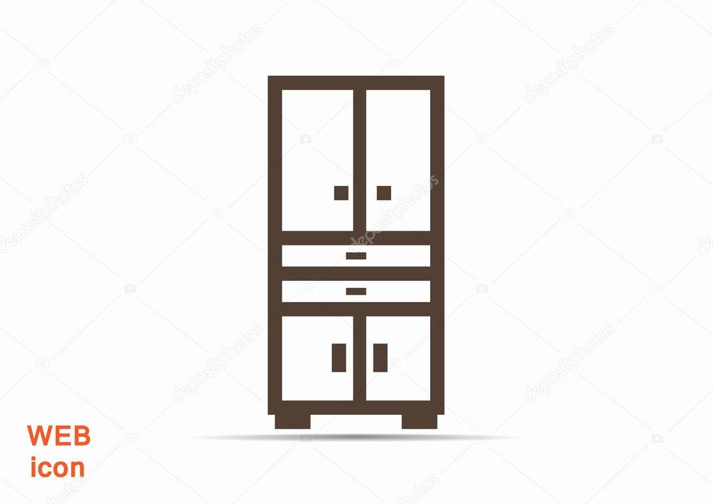 Wardrobe flat icon