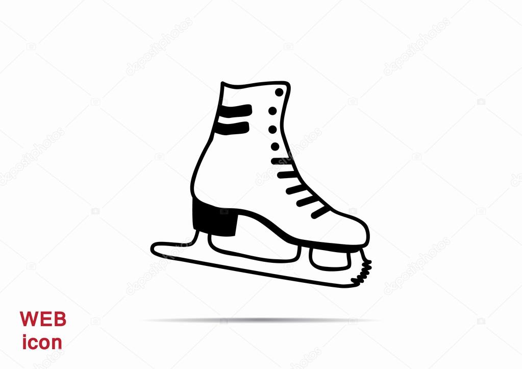Skate shoe web icon