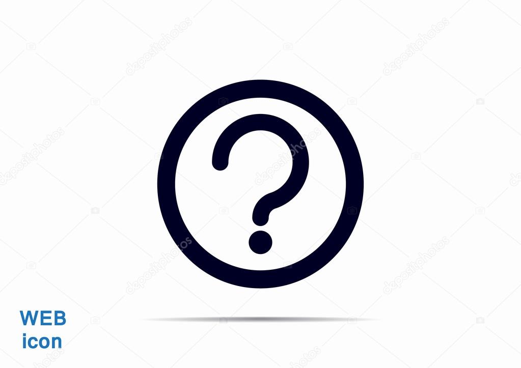Question mark in circle web icon
